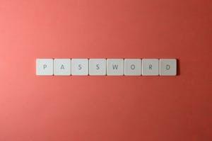 Слово 'PASSWORD' на красном фоне